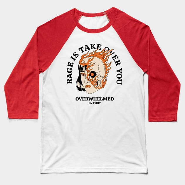 Rage Take Over You Baseball T-Shirt by CosmicCanvas